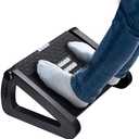 ZLMHYYM Foot Rest for Under Desk at Work - Six Heights Adjustable Under Desk Footrest - Ergonomic Foot Stools for Under Office Desks - Desks Foot Rest with Massage Rollers - Leg Rest for Chair (Black)