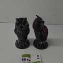 Hedoc 2 Pack Fake Owl Decoys to Scare Birds Away, Rotating Head Bird Deterrents, Nature Enemy Scarecrow Plastic Statues, Pest Repellent for Gardens and Patios (10+11 Inch)