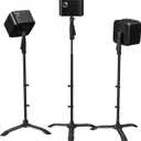 ETHU Projector Floor Stand, One-hand Height Adjustable Projector Stand Tripod with Safety Lock, Tall Projector Floor Stand Mount with Heavy-Duty Construction for Home Theater Studio Stage Office Use