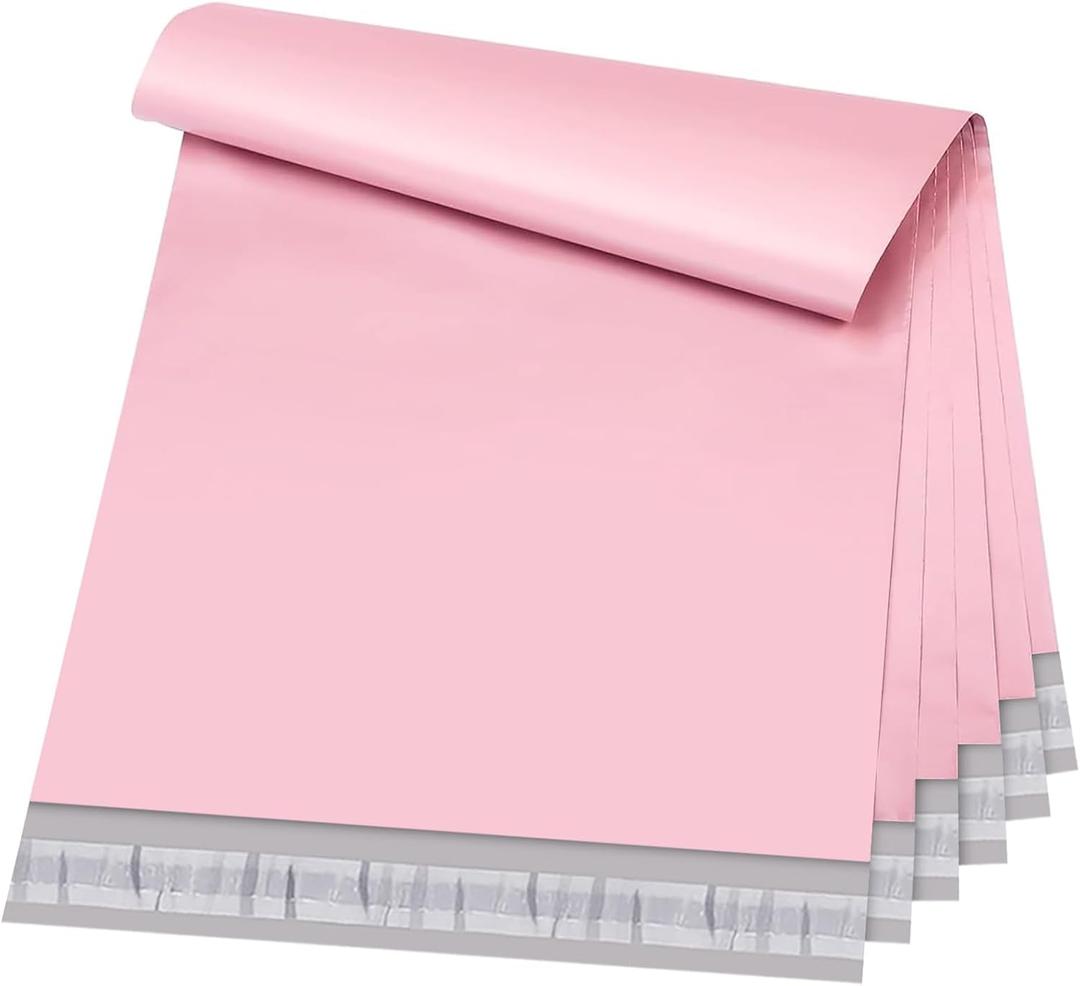 Metronic Large Poly Mailers 19x24 50 pcs, Shipping bags for Small Business, Shipping Envelopes for Clothing, Mailing Bags for Shipping Supplies in Pink