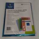 Business Source Green Transparent Poly File Holders