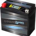 Chrome S Pro iGel YTX14-BS Maintenance-Free, 210CCA, LCD Voltage Display, 12V 16Ah Battery Replacement for ATV, Motorcycle, Jet Skis, Scooter, UTV, and More - Nut and Bolt (T3) Terminal