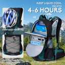 N NEVO RHINO Hydration Backpack with Water Bladder 3L, Hiking Backpack with Rain Cover, Insulation Water Daypack for Cycling Biking