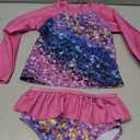 UNIFACO Toddler Girls Swimsuit Rashguard Set Summer Beach Breathable Tankini with UPF 50+ Sun Protection 3-4T 
