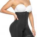 Fajas Colombianas for Women Tummy Control Shapewear Strapless Body Shaper Shorts Butt Lifter & Zipper Crotch (Black, S)