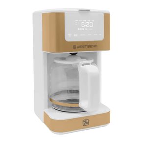 Westbend Timeless 12 Cup Programmable Iced and Hot Coffee Maker (White Gold)
