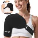 NEWGO Shoulder Ice Pack Wrap, Ice Shoulder Brace for Rotator Cuff and Arm, 3D Gel Cold Compression Sleeve for Injuries Reusable, Instant Cold Compress Wrap for Surgery Recovery & Shoulder Discomfort