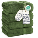 Chakir Turkish Linens 100% Cotton 4-Pack Hand Towels 16x30, Moss
Premium Cotton Turkish Hand Towels, 4-Pack 16x30, Oeko-Tex Certified, Soft Absorbent For The Bathroom