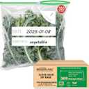 Slider Quart Food Storage Freezer Bags with Stand-Up Bottom, 300 Count | 2 Mil | 8 IN x 5.9 IN x 2.3 IN, Freshness Easy Open Reclosable Clear Plastic Bags(Slider-quart-300count)