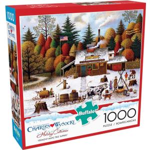 Buffalo Games - Charles Wysocki - Vermont Maple Tree Tappers - 1000 Piece Jigsaw Puzzle for Adults -Challenging Puzzle Perfect for Game Nights - Finished Size is 26.75 x 19.75