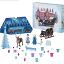 Mattel Disney Frozen Toys, Anna & Elsa Small Doll Advent Calendar with 2 Friend Figures, Moldable Sand & 24 Play Pieces, Inspired by Olaf’s Frozen Adventure