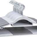 LMTrystFit 30-Pack Plastic Clothes Hangers, Space Saver, Non Slip, 360 Swivel Hook, 0.2 Inches Slim, Sturdy Heavy Duty Hangers for Coat, Durable Hangers for Suits, Light and Dark Gray