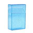 4 x Transparent Cigarette Case for King Size 85mm, Holds 20 Cigarettes,Stylish with Gold Powder Design (Blue)