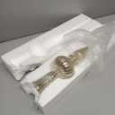 Gejoy Mercury Glass Finial Christmas Tree Topper 15.4 Inch LED Vintage Spherical Tree Topper Silver Ornament for Home Xmas Holiday Party Decor