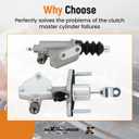 maXpeedingrods Clutch Master Cylinder & Clutch Slave Cylinder Assembly for Honda Civic Accord CRV Element 2.4LT 2002-2009, for Acura RSX TSX 2.0LT 2.4LT, Replace 46920-S7A-A03 46920-S7A-A01