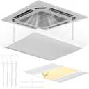 Shimeyao 1 Set Air Vent Deflector Adjustable Square Ac Vent Deflector Ceiling Air Conditioner Windshield Accessory for Central Conditioner Windshield (11.8inch)