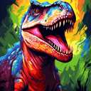 FITIMOLO Paint by Numbers for Adults Kids Beginner Students Without Frame, DIY Oil Painting Set, 16 * 20 inch Canvas Paintbrushes Acrylic Paint Kits, Gift, Home Decor, Dinosaur