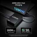 1200W USB C Charger Block.Fast MacBook Pro Charger Charging Station 12 Port 140W PD PPS AVS HUB for All iPhone 17 Pro Max/17 Air/16 SE/Samsung Galaxy 25/ MacBook Pro/Air/iPad Pro/240W Cable