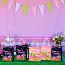 16pcs Pink Camping Paper Gift Bags Camping Girl Camping Birthday Treat Bags with Handles Forest Bear Candy Goodie Bags for Baby Shower Party Supplies