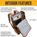 Carhartt 21L Top-Load Backpack, Durable Water Resistant Coated Canvas Base W/ 17" Laptop Sleeve, Carhartt Brown, One Size