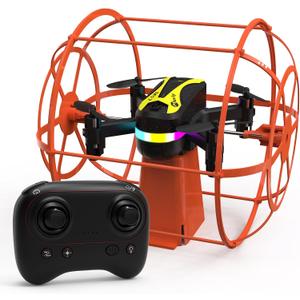 M17 Mini Drone for Beginners Land-Air Dual Mode Indoor and Outdoor RC Quadcopter with Protective Cover Easy to fly Headless Mode One Key Take-off/Landing 3D Flip 3 Speed Modes Rechargeable Battery Gifts