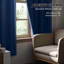 2 x KGORGE Blue Curtains 45 inch Length 2 Panel Sets for Small Window, Room Darkening Thermal Insulated Noise Reducing Energy Efficiency Back Tab Curtains for Living Room Kitchen, W34 x L45