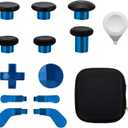 13 in 1 Metal Thumbsticks for Xbox One Elite Series 2, Elite Series 2 Core Controller Parts, Gaming Accessory Replacement, Metal Mod 6 Swap Joysticks, 4 Paddles, 2 D-Pads, 1 Tool(Plating Blue)