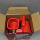 SUSTEAS Rotary Cheese Grater with Handle - Vegetable Shredder with 5 Well-designed Blades & Strong Suction Base,Round Mandoline Slicer & Food Chopper for Kitchen,with Blade Storage Box(Red)