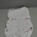 Blooming Jelly Womens One Piece Swimsuit Tummy Control Beltd Ruched Textured Bathing Suit Modest Slimming Retro Cute Swimwear (Medium, White)