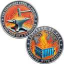 4 x Dumpster Fire Challenge Coin - Funny Desk Accessories for Work - Emotional Support Pocket Token Gift - Hilarious Coin Office Gift - Employee Appreciation Medal (Classic-1Pcs) (Silver-color-01)