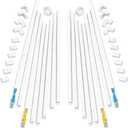 250in Cord Hider, One-Line Cable Hider, Yecaye Small Cord Covers for Wires on Wall System, Cable Raceway Kit for Max 2 Cords, Wire Hiders for Tv on Wall, Wire Hider, 16XL15.7in W0.59in H0.4in, White