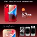 UNBREAKcable 2PCS Screen Protector for iPhone 14 Plus - 1 Privacy Tempered Glass+ 1 Clear Glass Double Shatterproof [Installation Frame] [9H Hardness] [Case Friendly] Anti-Scratch iPhone 6.7 inch