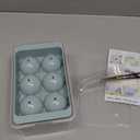 WIBIMEN Large Ice Cube Molds, Big Round Whiskey Ice Cube Trays for Freezer, Easy to Fill & Release, Whiskey Bourbon Cocktail(1.9In*6 Balls- Blue/2 Pack)