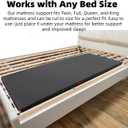 50D High-Density Sponge Sagging Mattress Support 2 Thick Black Bed Board for Under Mattress, Firm Support Pad to Fix Sagging & Sinking Beds (1-2 Deep), Extends Mattress Life, 60 x 24 x 2