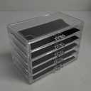 BINO THE MANHATTAN SERIES Acrylic Makeup Drawer Organizer- 5 Drawers | Clear Beauty Organizers and Storage| Cosmetic & Makeup Drawer| Home Organization| Jewelry & Vanity Accessories Drawers