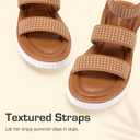 DREAM PAIRS Girls Flatform Wedge Open Toe Platform Summer Sandals with Buckle Ankle Strap for Little Kid/Big Kid, 4