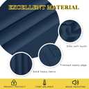 NICETOWN Patio Blackout Curtain Panels - Extra Wide Sliding Door Thermal Insulated Drape, Privacy Room Divider Curtain for Bedroom Office (Moroccan Blue, 66 x 118 Inch Long)