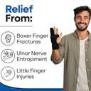 Metacarpal Finger Splint Hand Brace | Little Pinky Finger Splint For Boxer Fractures l Broken Ring or Hands Cast |Trigger Immobilizer Straightener l Ulnar Gutter Support | Boxer Brace LEFT S/M