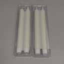 Eldnacele Flameless Taper Candles with Remote Timer, Moving Wick LED Window Candles Battery Operated Real Wax Candlesticks for Christmas Dinner Party Home Decoration 4 Pack(White)