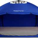 Indoor Instant Privacy Bed Tent for Sleeping,Quick Set-up Bed Canopies,Portable Bed Drapes with Large Space and 3 Doors (Blue, Twin)