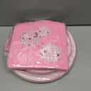 96PCS Pink Silver Disco Party Plates Napkins Disco Birthday Decoration 70s Theme Disposable Paper Cake Tableware Serve 24 Guests Women Girls Baby Shower Bachelorette Wedding Birthday Party Favor