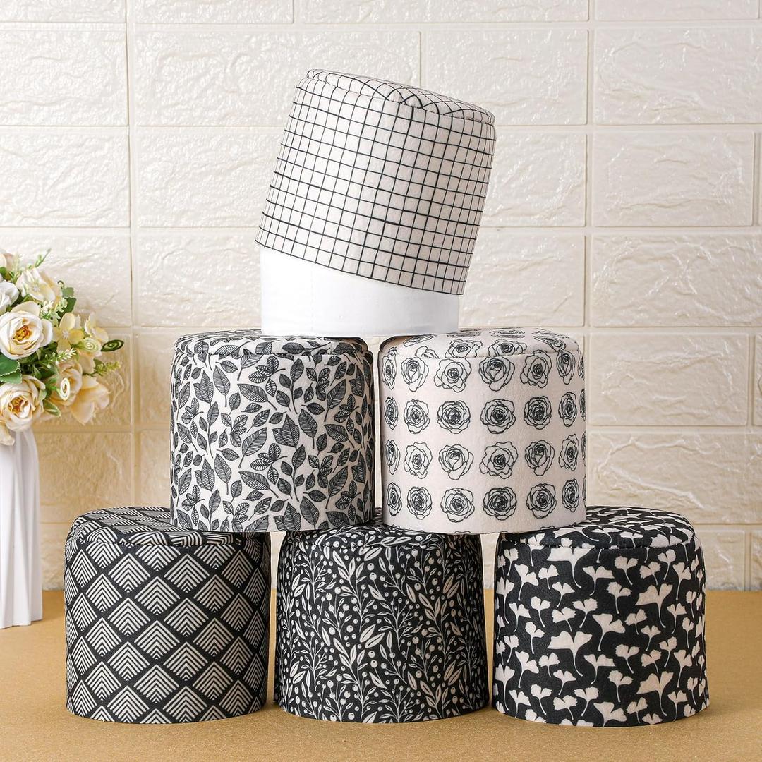 Hoolerry 6 Pcs Decorative Toilet Paper Roll Cover Fit Regular Roll Within 4.3 x 5.1'' Reusable Felt Fabric Toilet Tissue Holder Paper Cover Wrap for Women Gift Bathroom Decor Hotel(Trendy)