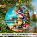 2 x Puerto Rico Ornaments 2026 - Elegant Puerto Rico Gifts for Men Women Mom Dad, Cute Ceramic Ornaments for Tree Decor, Unique for Friends, Funny Gifts for Puerto Ricans