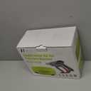 M MINGLE Sewer Jetter Kit for Pressure Washer 50 FT, Drain Cleaner Hose with Power Washer Gun, 1/4 Inch NPT Corner Rotating and Button Nose Sewer Jetting Nozzle, Orifice 4.0, 4.5 (Yellow)