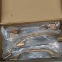 10 Pack 3-3/4 Inch Antique Brass Cabinet Pulls Vintage Brass Cabinet Handles Brass Kitchen Hardware for Cabinets Drawer Dresser ZP2409 Cupboard Bedroom Closet Bathroom Vanity