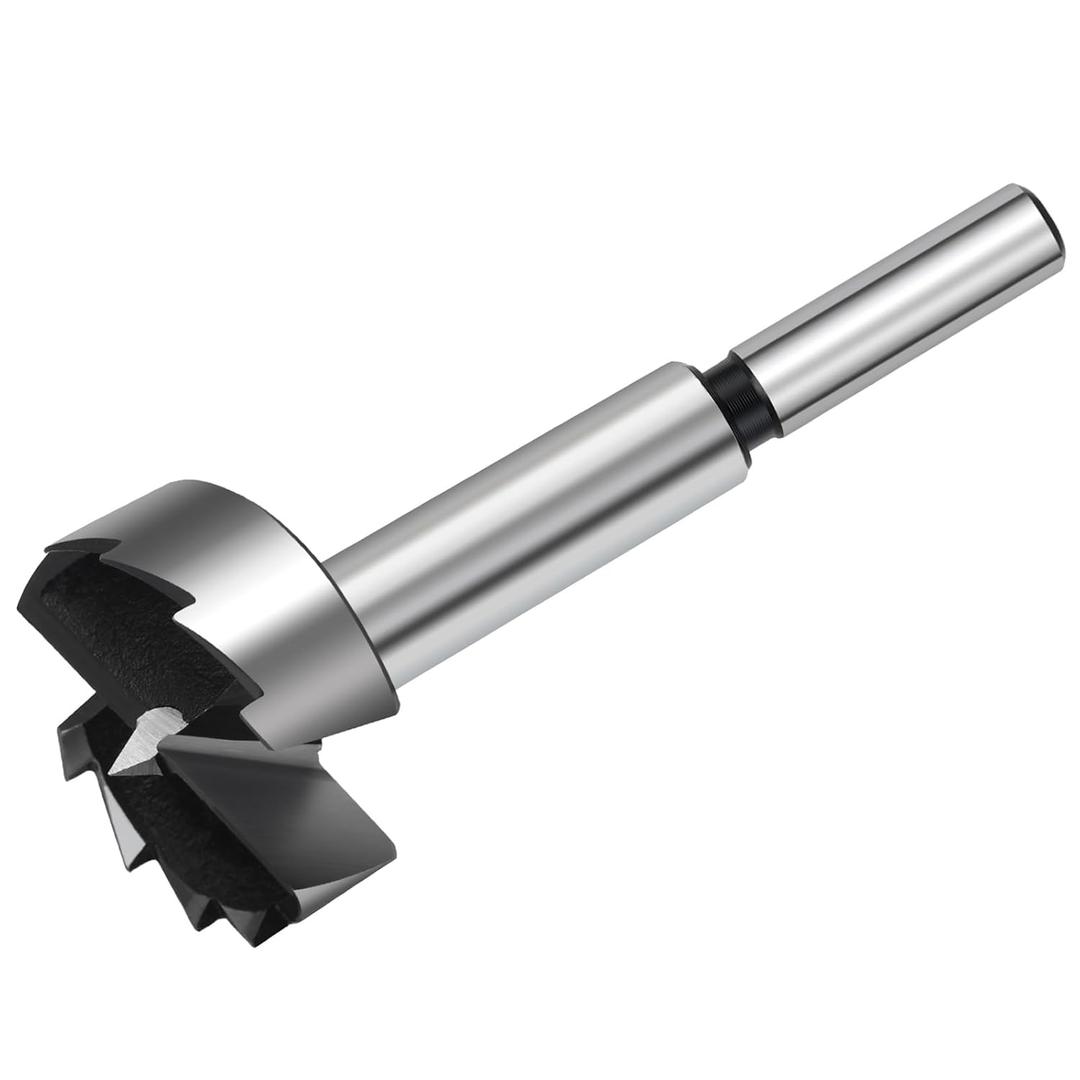 1-1/4 Inch Forstner Drill Bit for Woodworking, 1-1/4" Forstner Bit Wood Drill Bits for Holes, Hinge Cutter for Hard Wood, Plastic, Plywood Round Shank