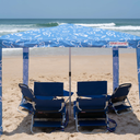 CoolCabana Beach Shade Tent - Easy Setup, UPF 50+ Protection, Large & Medium Sizes, Compact & Wind Resistant - Beach Cabana for The Whole Family - Byron Blue, Medium