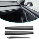 Matte Carbon Fiber Dashboard Cover and Front Door Cover Compatible with Tesla Model 32021-2023 and Model y2019-2024 (Matte Carbon Fiber)