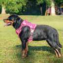 Beebiepet Heavy Duty Tactical Dog Harness for Large Dogs, No Pull Adjustable Pet Harness Reflective Service Training Easy Control Pet Vest Military K9 Working Dog Harnesses- Large, Pink Camo