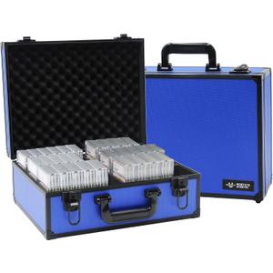Graded Card Storage Box; Durable Sports, PSA Card Storage Case- Trading Card Storage Box - PSA Slab Case For Top Loaders (BLUE, 16.5x13.3x6.9 inches)